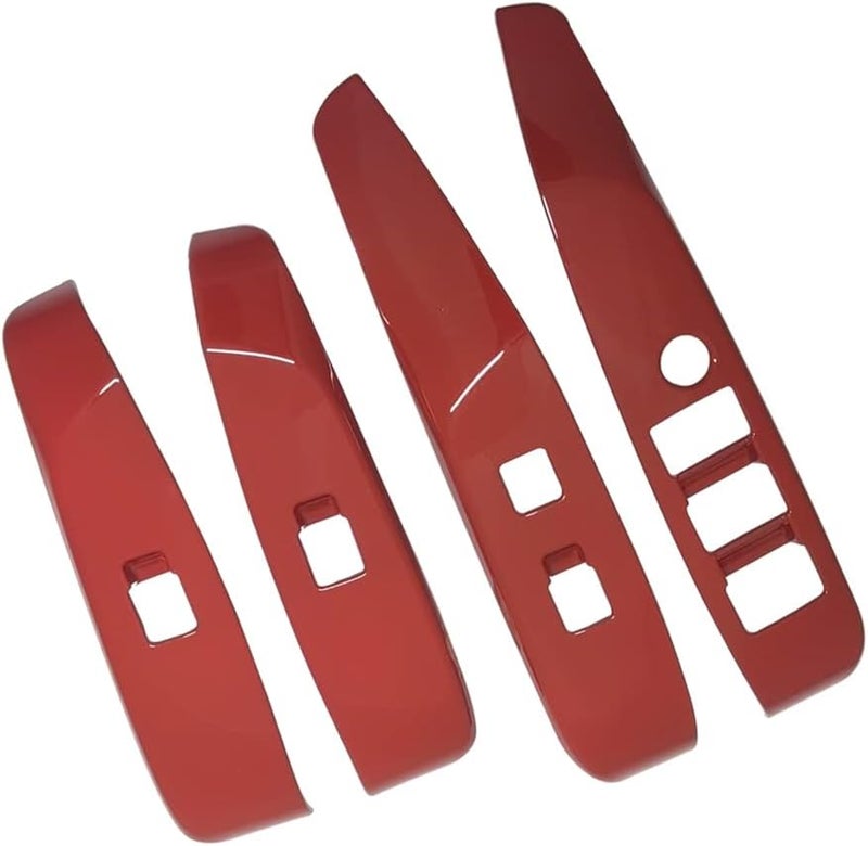 Kolya Compatible with 2018 2019 2020 2021 2022 2023 2024 2025 Toyota Camry Accessories Door Window Switch Panel Cover Window Control Button Trim (Red Color) - Image 2